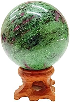 Prirodni Ruby Zoisite Ball Epidote Quartz Crystal Sfere Crveno Zeleno Blago Minerali Reiki Energy Healing Stones Soba Decorate