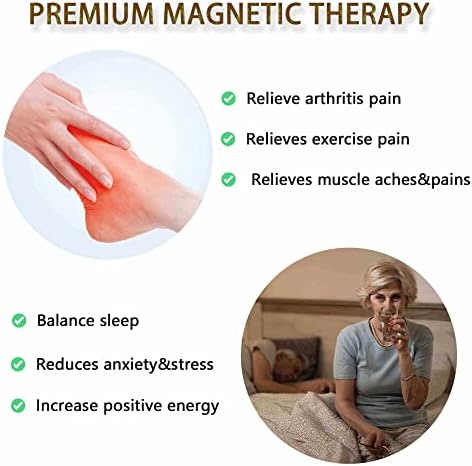 Wollet magnetna terapija Anklet za žene za artritis i zglobove, srebrna na narukvica od nehrđajućeg čelika -