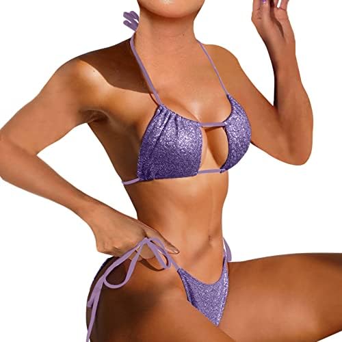 Ženski Set kupaćih kostima Ženski modni seks kupaći kostimi bikiniji visokog struka jednobojna
