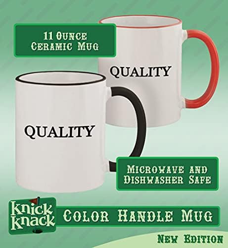 Knick Klack Pokloni Lil Bro - 11oz Obojena ručka i rim šalica za kafu, crna
