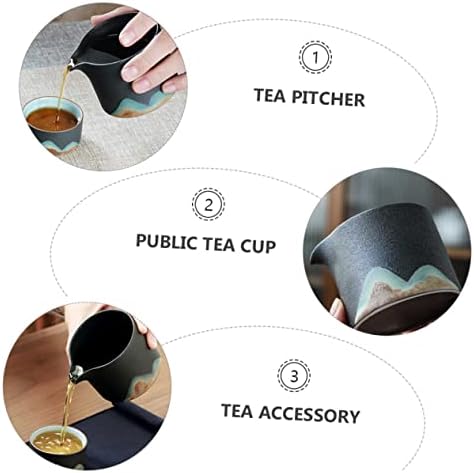 Luxshiny 1pc Tea dispenzer Expresso kafa Keramički čaj Dispenzer Tea Pitchler Black keramika Hladna voda Porcelanski teacup