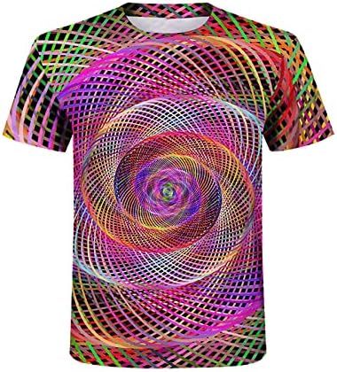 Muška Grafička Majica Hipster Hip Hop Tie-Dye Print Tee Shirt Kratki Dugi Rukav U Boji Blok Grafiti Casual