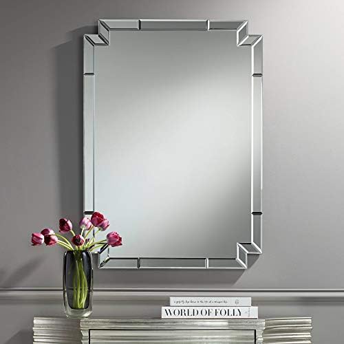 Possini Euro Design Redi pravougaona ispraznost dekorativno zidno ogledalo moderno Zakošeno