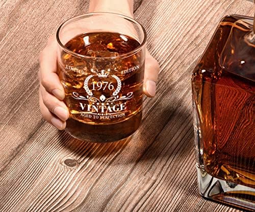 Triwol 1976 47. rođendanski pokloni za muškarce, Vintage Whisky Glass 47 rođendanski pokloni za tatu,