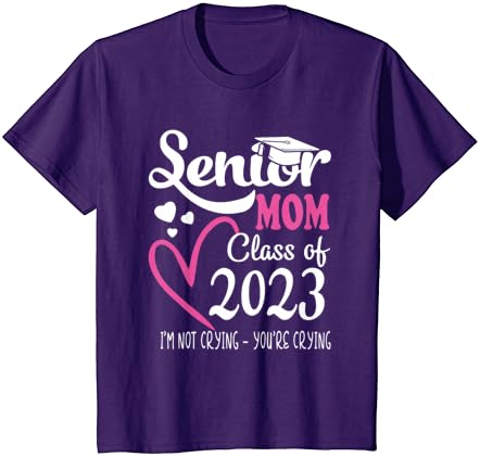 Senior mama klase od 2023. majica za majicu škole srca