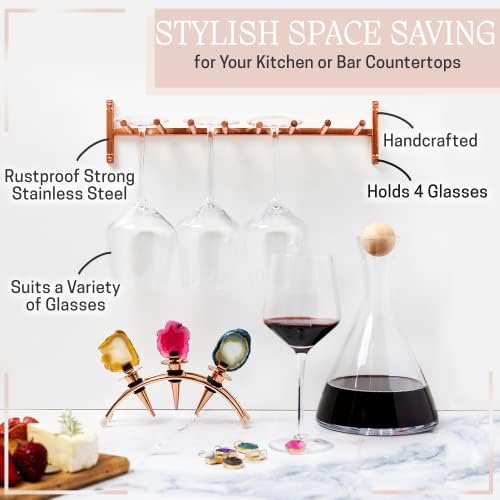 Vinski stalak, zidni vinski staklo, pod stalak za stakleni stroj za vino za kuhinju, čaše za vinski čaša