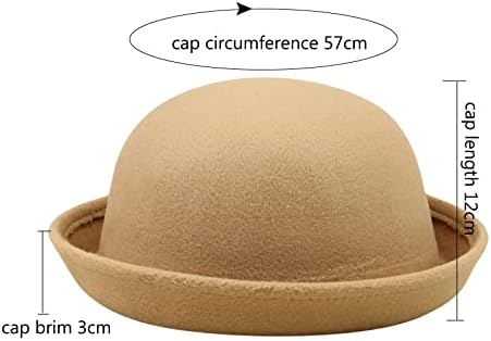 Široki ručni šeširi za žene padaju sa kovrčavim vrhom širokim obodom filcom šeširi za ribolov šešir