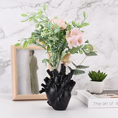 Manmaohe Anatomsko srce Vase Resin Flower Pot Desktop Ornament Ornament Oblikovane vaze za cvijeće