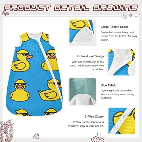 VVFelixl vreća za spavanje za novorođene bebe - gumene patke bebe Beapble pokrivač - vreća za spavanje za spavanje za novorođenčad - spavanje za dijete 12-24 mjeseca