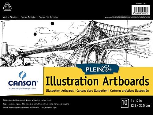 Canson Artist serija Plein Air Papir za ilustraciju, preklopite umjetničku ploču, 12x16 inča, 10 listova -