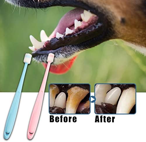 Thinslimer 4 Pack Cat & amp; pseća četkica za zube 360 stepeni čišćenje meke čekinje četka za zubnu njegu zaštitite