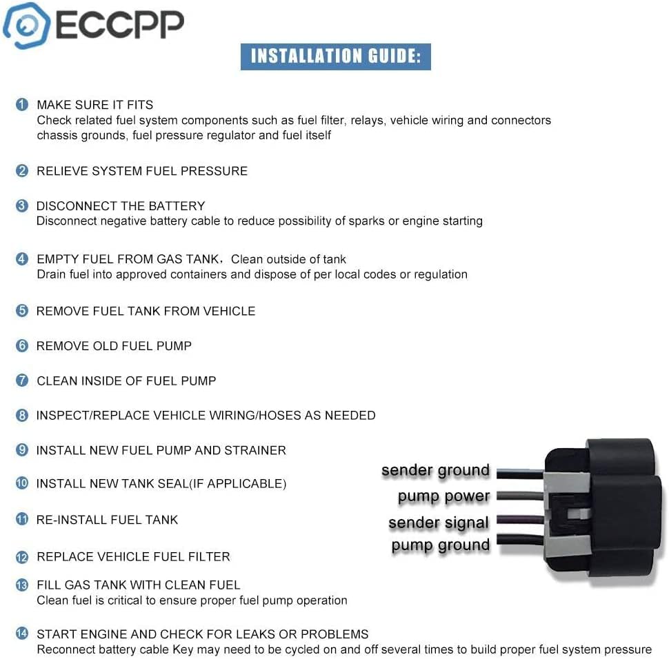 Eccpp sklop modula električne pumpe za gorivo sa Jedinicom za slanje za Mercury Tracer za Ford Escort