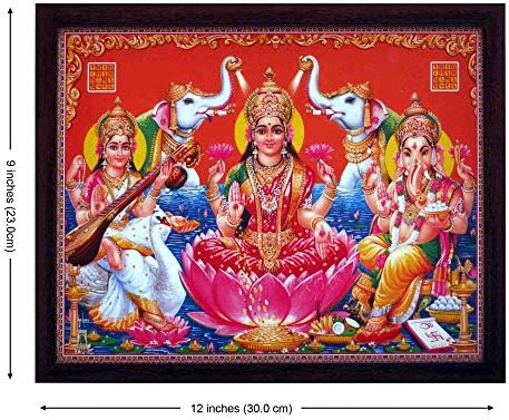 HANDicraft Store Lakshmi, Ganesha i Saraswati, elegantna i dekorska kombinacija tiska za dom i ured i poklon i povoljnu svrhu, mora za dom i ured i poklon