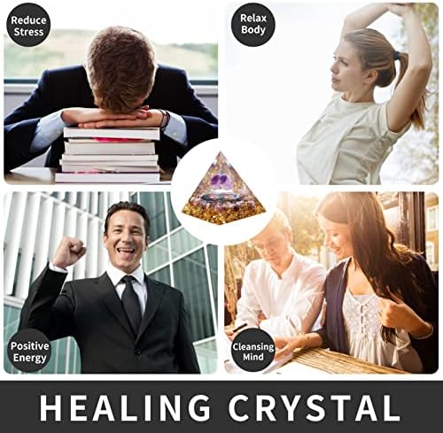 Orgone piramide za pozitivnu energiju, nova kristalna piramida orgona, zaštitni kristali Energy Generator za stres smanjuje ozdravljenje meditacije privlače bogatstvo sreće