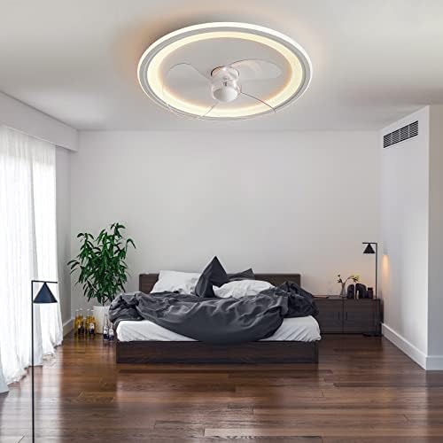 FEHUN lusteri, LED miran ventilator sa stropnim svjetlom i daljinskim upravljačem 6 brzina zatamnjena spavaća