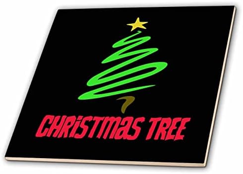3drose slika riječi božićno drvo na crnoj pozadini-pločice