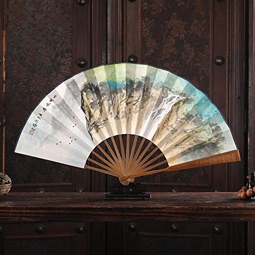 Ručni sklopivi ventilator - Klasični ručni oslikani pejzažni scena španski sklopivi ventilator, kineski stil