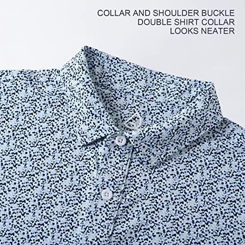 DEOLAX muške Polo majice modni printovi Atletski Golf Polo majice Casual Classic Fit meka prozračna