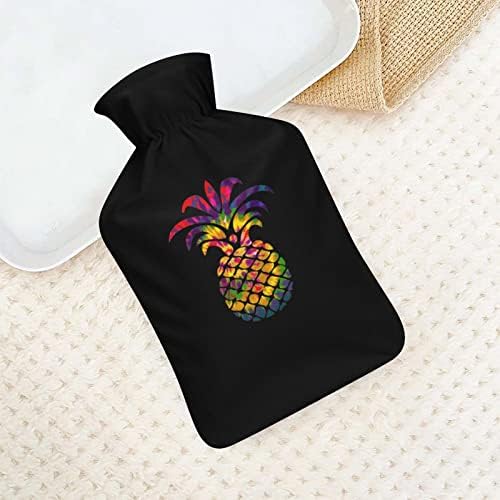 Rainbow Tie Dye ananas flaša za toplu vodu slatka gumena vreća za toplu vodu sa poklopcem za ublažavanje