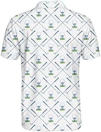 Smiješne Golf polo majice za muškarce, hladne polo majice kratki rukav za golfere, havajski polo majice Golf print za muškarce S23031