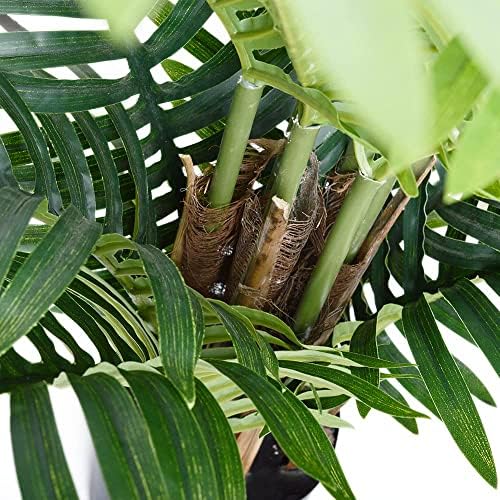 Slanc Palm Tree Umjetne biljke lažno drvo Veliki tropski listovi ukrasi dlan lišće imitacija umjetnih