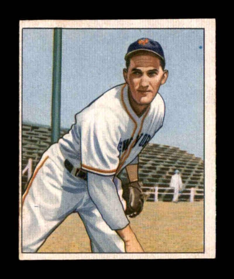 # 66 Larry Jansen - 1950. Bowman bejzbol kartice Gradjevid Ex - bejzbol pločaste rookie kartice
