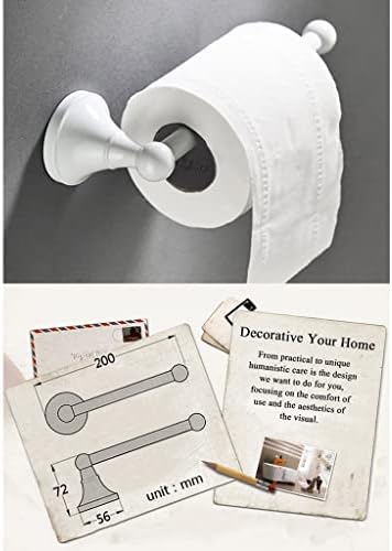 Dtkj White Compuning Hardware, mesingani kreativni zidni ogrtač, kuka za ručnik WC Papirnati ručnik za nošenje prstena za ručni nosač
