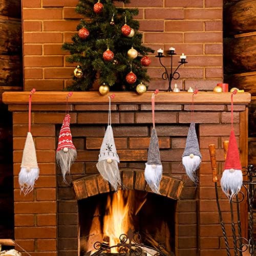 Božićna jelka viseći Patuljci Ornament-6kom švedski ručno rađeni plišani Patuljci Santa Elf