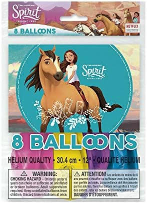 Jedinstvena industrija Duh jahanje Besplatni baloni za lateks - 12 | Asortirane boje | 8 kom