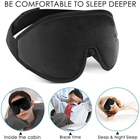 Podesiva maska ​​za spavanje očiju - Lyooly 2Pack nadograđene 3D kontura za spavanje za muškarce Žene