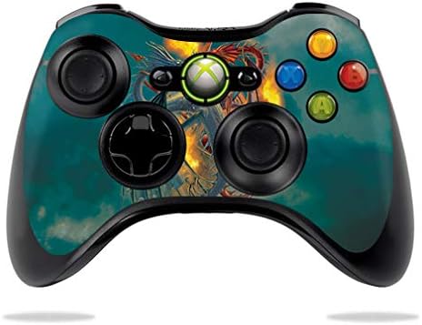 MightySkins koža kompatibilna sa Microsoft Xbox 360 kontrolerom-Dragon Clash | zaštitni, izdržljivi i jedinstveni