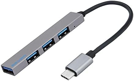 Lhllhl Type-C do 4 USB Hub ekspander Thin Mini prijenosni 4-Port USB 2.0 Hub USB interfejs za napajanje Laptop