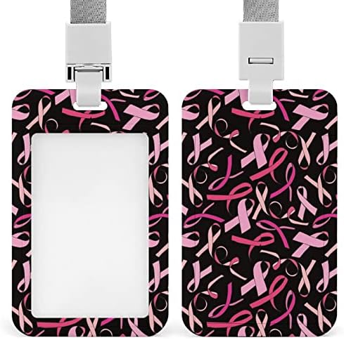 Pink Ribbon držač značke za podizanje svijesti o raku dojke sa imenom trake lična karta za nastavnike