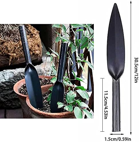 CHENSF 12-inčni alat za vrtnu gletericu vrba, ručna lopata u obliku lista, Vrtna lopata, materijal od Visokougljičnog čelika, Jednodijelni kovani alati za teške uslove rada, presađivanje kopanja, sadnja korova, siva