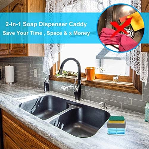 2 IN1 SOAP pumpa i držač spužve, Vicko kontratop kuhinjski sapun za posudu SPONGE Caddy Holder,