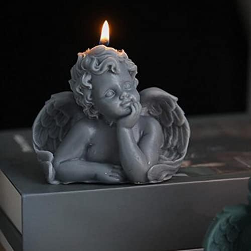 ＫＬＫＣＭＳ 2x 3d slatka anđeoska svijeća dekorativna svijeća pokloni za rođendanske zabave u kupaonici
