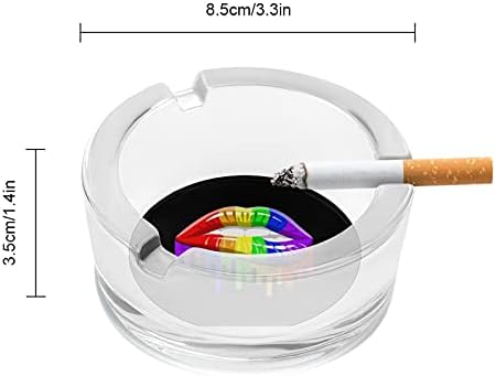LGBT Gay Pride Rainbow Lips cigarete Pušači Glass Peshtrays pepeo ladica za kućni uređivač stolara ukras