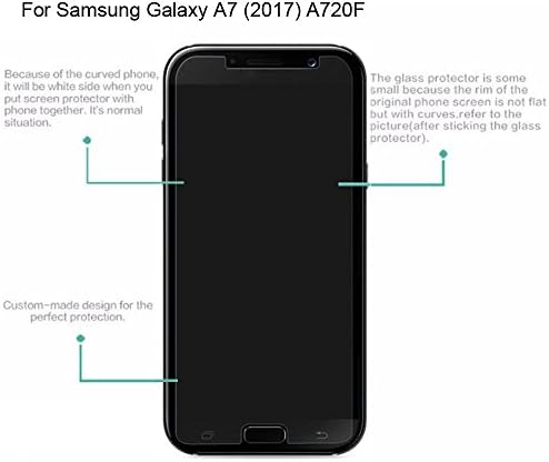 Ytaland [2 pakovanje] za Samsung Galaxy A7 A720f Zaštita ekrana 5,7 inča, kaljeno staklo protiv otisaka