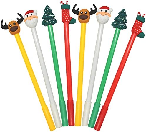 Lopenle 12kom Božić olovke Santa Claus olovke božićno drvo čarapa Gel olovke za školski ured Nova Godina Party rođendan
