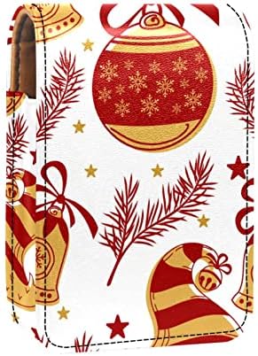 Božićno zvono Ball ostavlja futrolu za ruževe sa ogledalom za torbicu Mini držač ruža Organizator torba putna kozmetička torbica, 9, 5x2x7 cm/3, 7x0, 8x2, 7 in