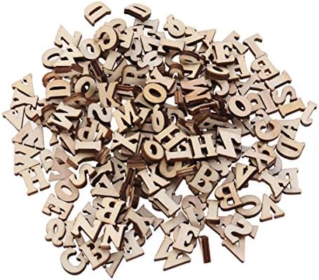 Sewroro Wood Letters 100kom drvena Abeceda slova Mini nedovršena drvena Abeceda slova drvena 26 Engleska