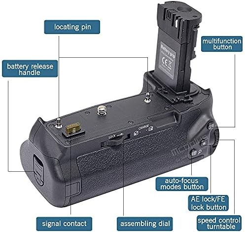 Mkoplus multi-baterijski paket BG-EOS R GRIP kao BG-E22 za Canon EOS R kameru, koristite LP-E6N / E6NH bateriju