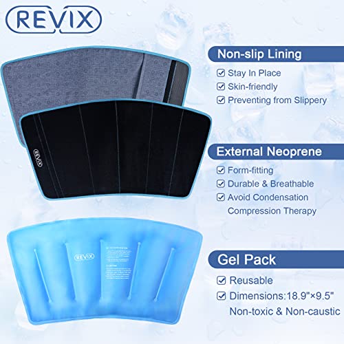 REVIX XL Shin udlaga leda za povrede Set od 2 i veliki paket leda za noge