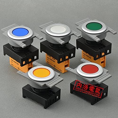 [Sa]EMA 30mm LED ravni poklopac E3I1 * crveno žuto plavo-bijelo LED AC110 / 220V-10kom / lot -