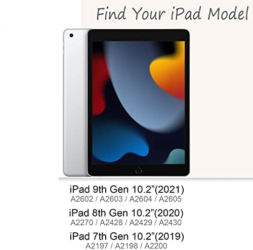 iPad 9. / 8. / 7. generacija, FAMS PU kožni iPad 10.2 Case 2021 2020 2019 Prekrivač za okretanje