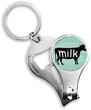 Crna životinja krava nacrtaju prirodne noktne noktne prstene za ključeve ključeva za ključeva