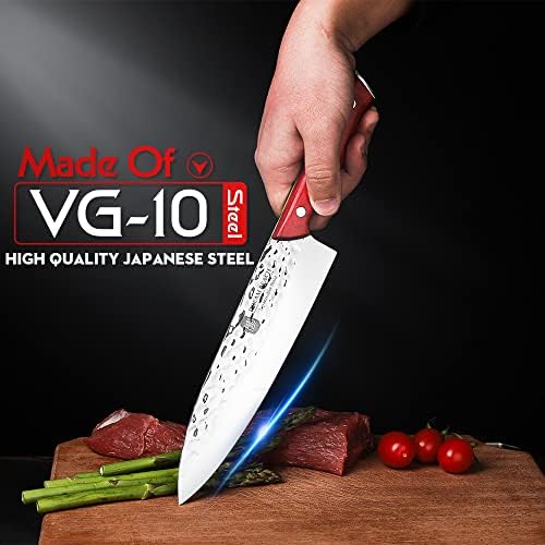 VG10 kuharski nož japanski, 12-inčni profesionalni Kuhinjski kuharski nož brijač oštar kovani visokougljični