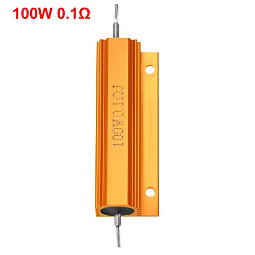 uxcell 2kom aluminijumski otpornik kućišta 100w 0.1 Ohm žičana žuta za LED zamjenski pretvarač 100w 0.1 RJ