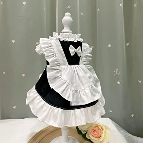 Apott Mair Mair Outfit Cat Princess Haljine Predivan kostim za mačke psi Birthday Party, Crna bijela