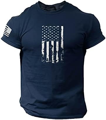 Košulje od 4. jula za muškarce Ljetni mišićni majica Grafički dan neovisnosti SAD Američka zastava